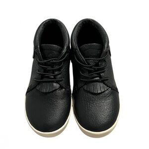 Freshly Picked Leather Slip On Black Sneakers